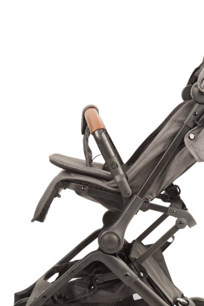istock A stroller on a white background, details of a stroller close-up 1002512144