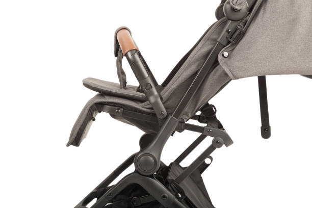istock A stroller on a white background, details of a stroller close-up 1002512176