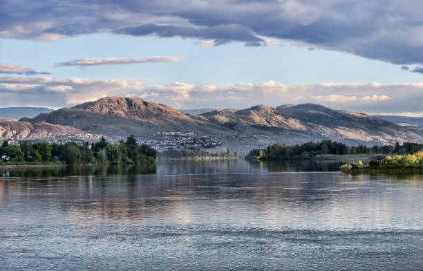 Thompson River The Thompson River, viewed from Riverside Park. Kamloops, British Columbia kamloops stock pictures, royalty-free photos & images