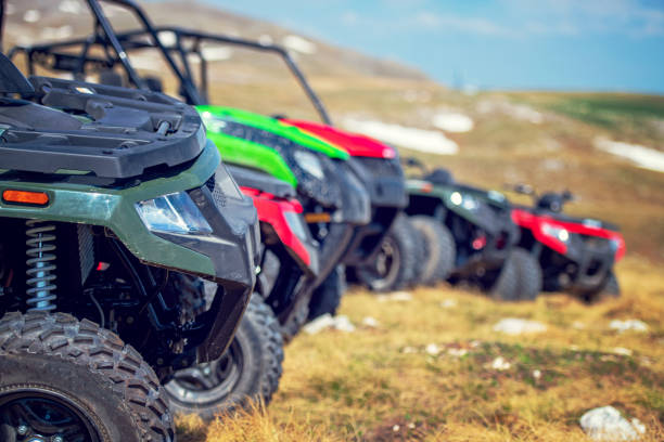 istock parked in a row several atv quad bikes extreme outdoor adventure concept 1002532956