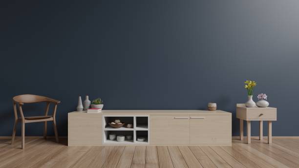 istock Cabinet in modern empty room,dark wall background 1002544614