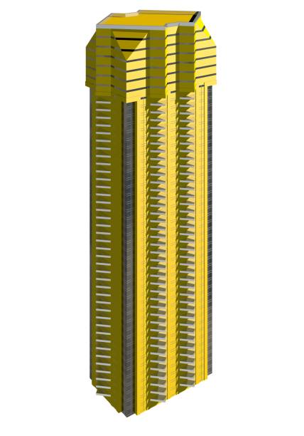 istock 3D illustration skyscraper building isolated on white background 1002547554