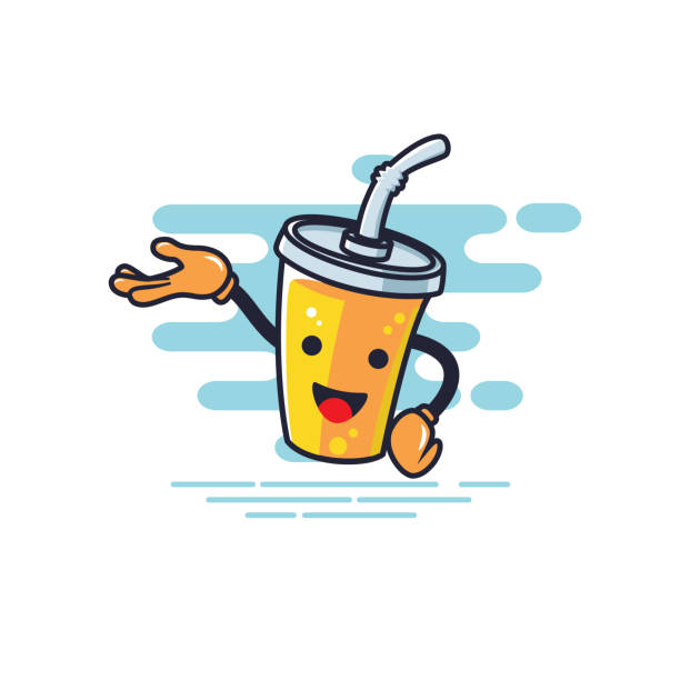 CupCharacterPresentationStyle vector art illustration