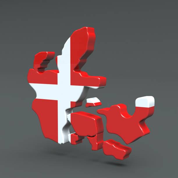 istock Europe 3D map of denmark isolated on dark background 1002574694