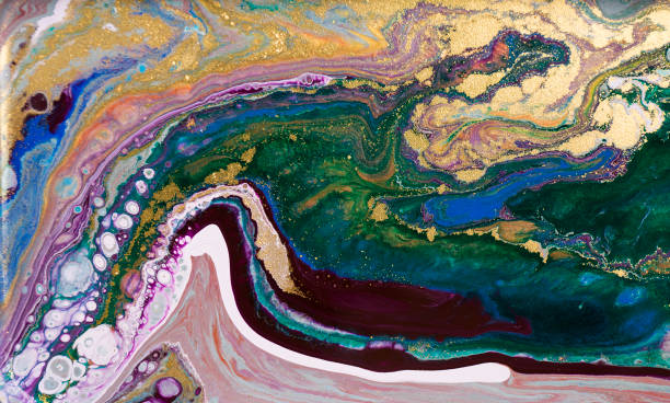 istock Marble abstract acrylic background. Marbling artwork texture. Agate ripple pattern. Gold powder. 1002579638