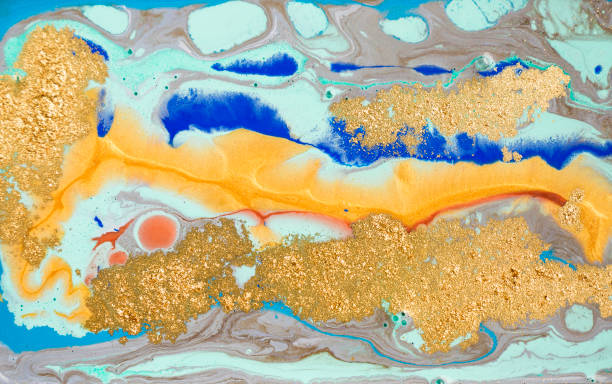 istock Marble abstract acrylic background. Marbling artwork texture. Agate ripple pattern. Gold powder. 1002580090