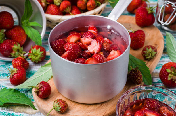 istock Slices of red strawberries 1002606818