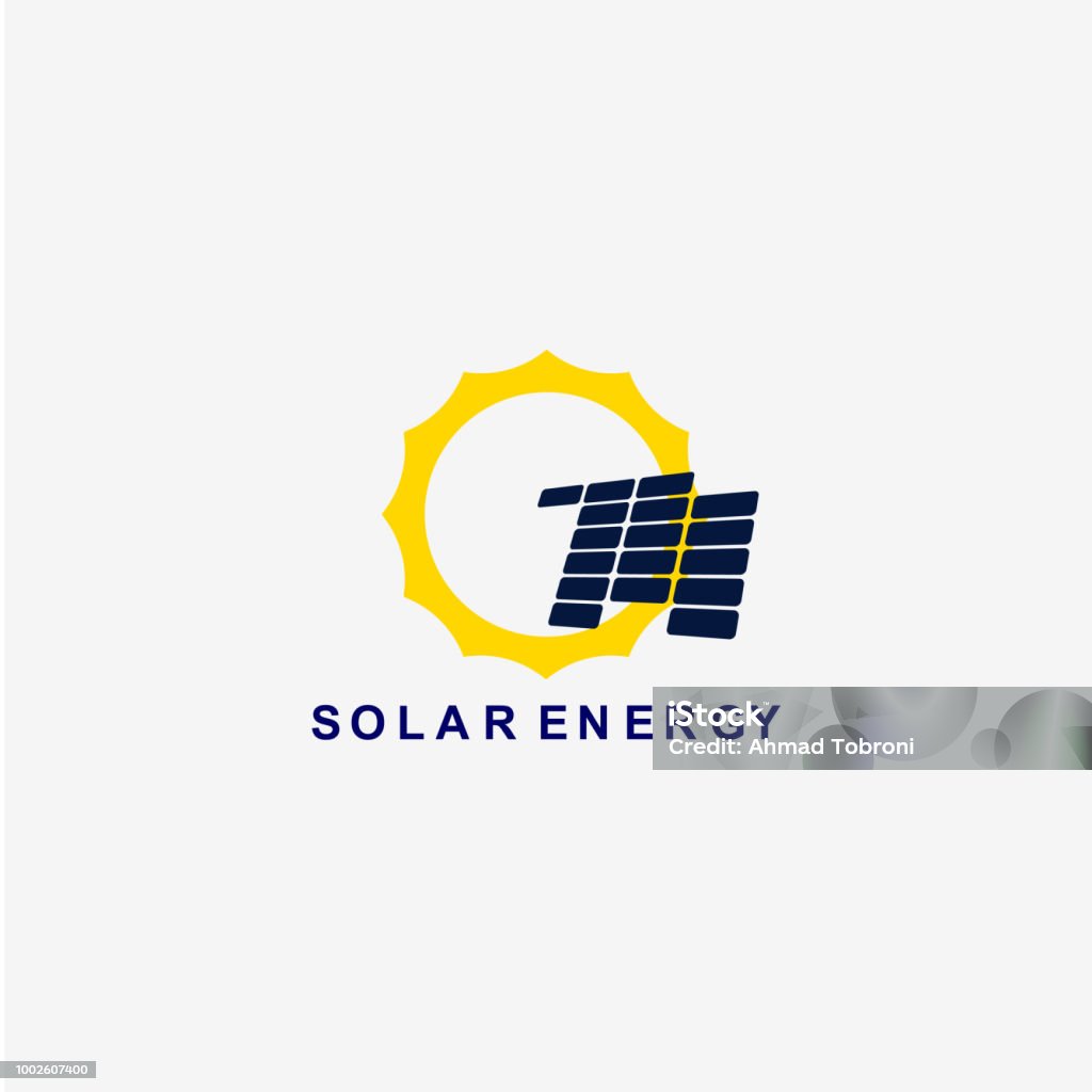 Solar Energy Vector Template Design Illustration Logo stock vector