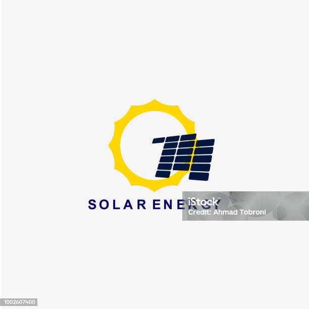 Solar Energy Vector Template Design Illustration Stock Illustration - Download Image Now - Logo, Sun, Sunlight