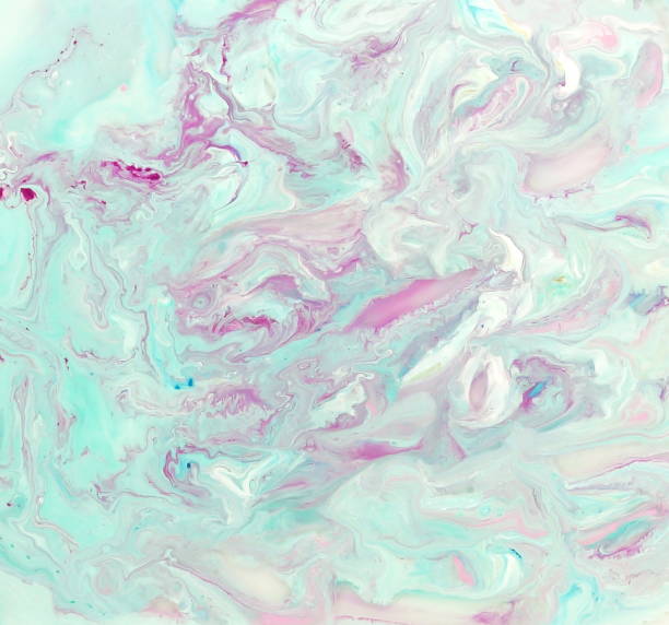 istock Abstract marble pastel mint blue white gold color paint background. Acrylic texture with marble pattern 1002634760