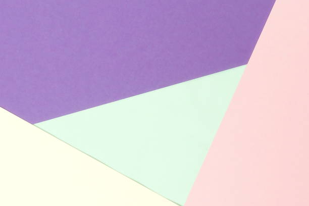 istock Abstract pastel colors pattern papers background. Minimal geometric fashion background. Flat lay, Top view. Copy space 1002659872