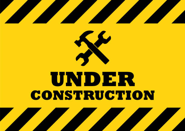 ilustrações de stock, clip art, desenhos animados e ícones de under construction sign - construction site sign road warning sign warning sign