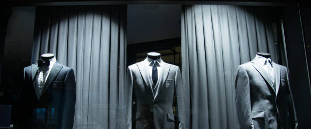 traje de negocios tienda - department store suit mannequin clothing fotografías e imágenes de stock