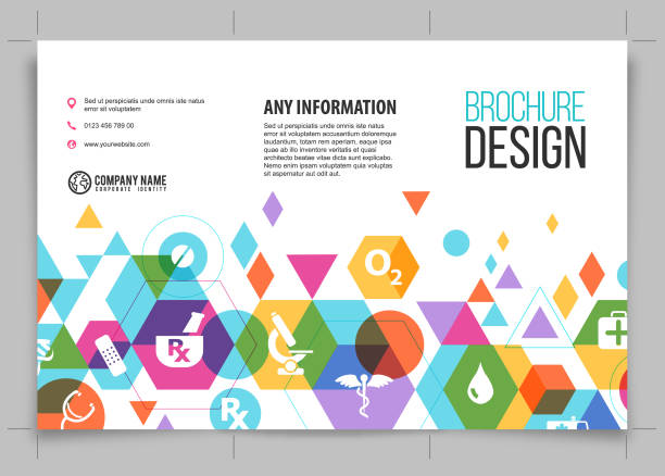 Healthcare based print design Healthcare based print design. paper based equipment stock illustrations