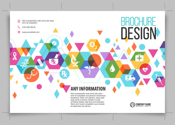 Healthcare based print design Healthcare based print design. paper based equipment stock illustrations