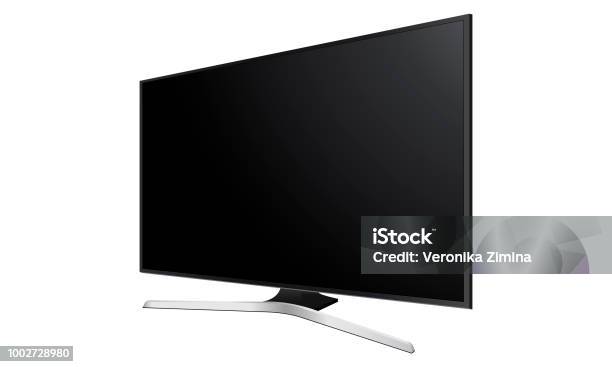 Wide Tv Monitor Mockup Stock Illustration - Download Image Now - Television Set, Television Industry, Computer Monitor