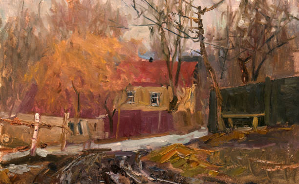 istock Oil painting, handmade 1002732740