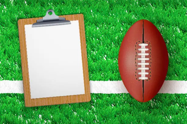 Vector illustration of Coaching blank clipboard