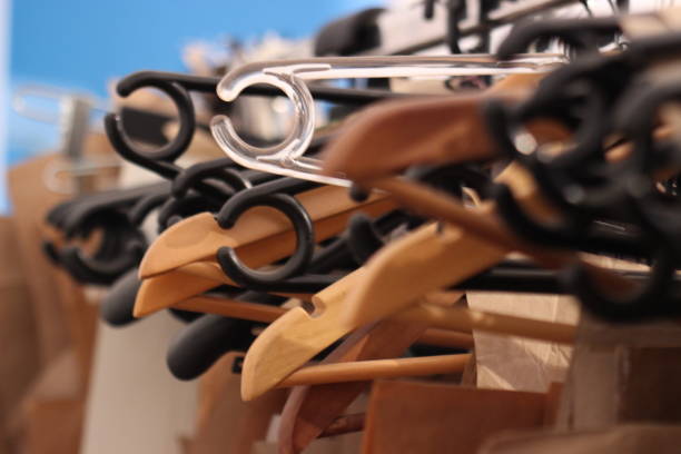 istock Hangers with sewing paper traced models 1002737440