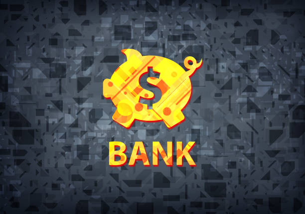 ilustrações, clipart, desenhos animados e ícones de fundo de banco (caixa porquinho cifrão) preto - piggy bank currency savings finance