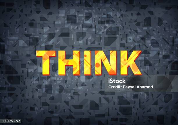 Think Backdrop Think Black Background Stock Illustration - Download Image Now - Black ...