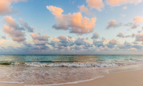 Beautiful Caribbean sea at sunset