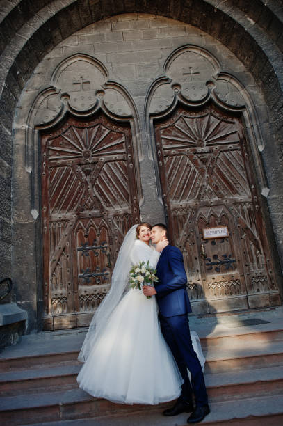 istock Young beautiful wedding couple 1002782392