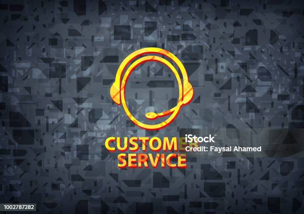 Service 1.background Customer Service Black Background Stock Illustration - Download Image ...