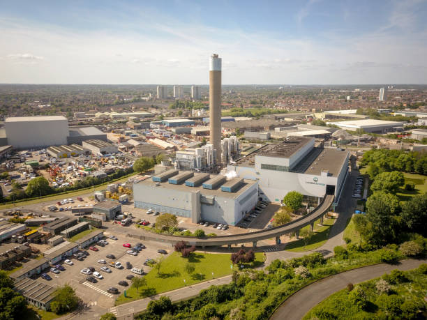 London EcoPark, Edmonton Incinerator Power Station stock photo