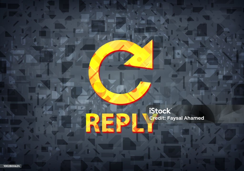 Reply Background Reply Black Background Stock Illustration - Download Image Now - Arrow ...
