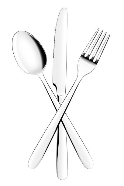 istock fork, knife, spoon, cutlery on white background, isolated, clipp 1002804594