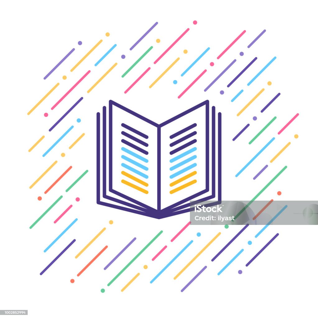 Book Line Icon Line vector illustration of library. Bible stock vector