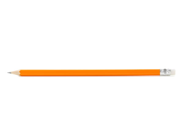 istock Yellow pencil with eraser on a white background 1002855226