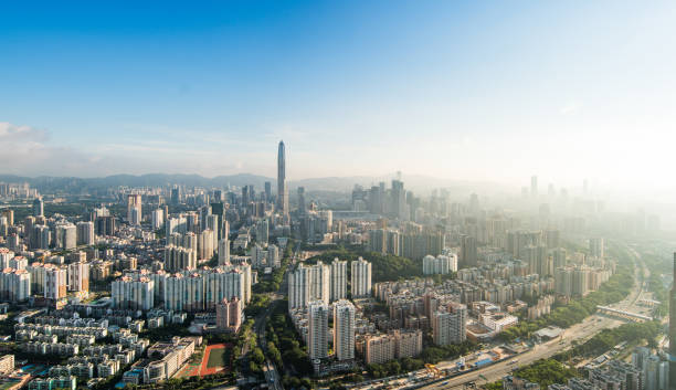 istock Shenzhen city skyline in China 1002856286