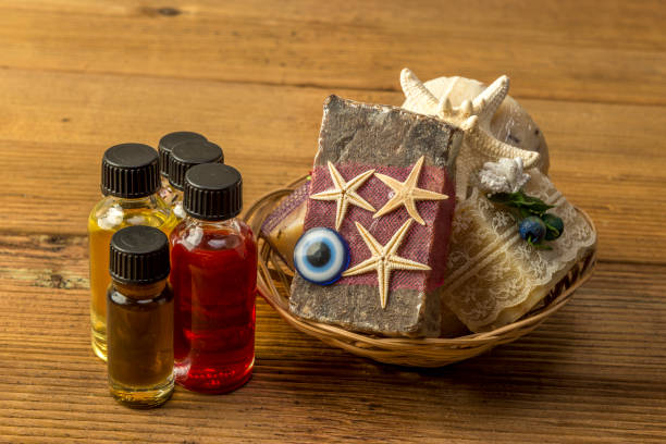 istock Home made soap. Vegetable oils. Natural soaps. Vegetable soaps. 1002859822