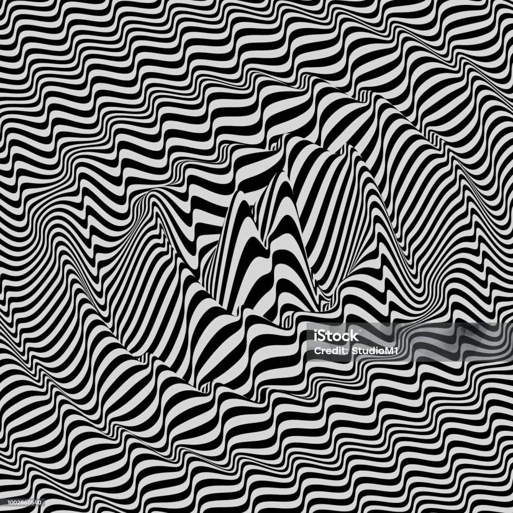 Waveform Background Dynamic Visual Effect Surface Distortion Pattern ...