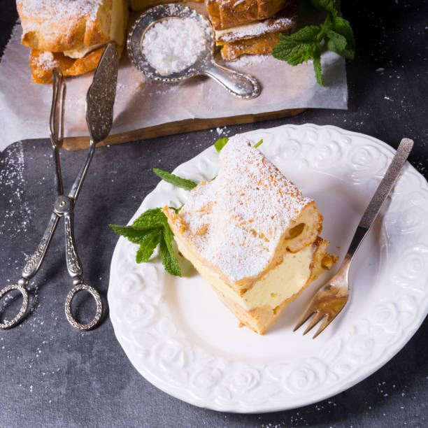 istock Karpatka is a traditional Polish cream pie 1002875060