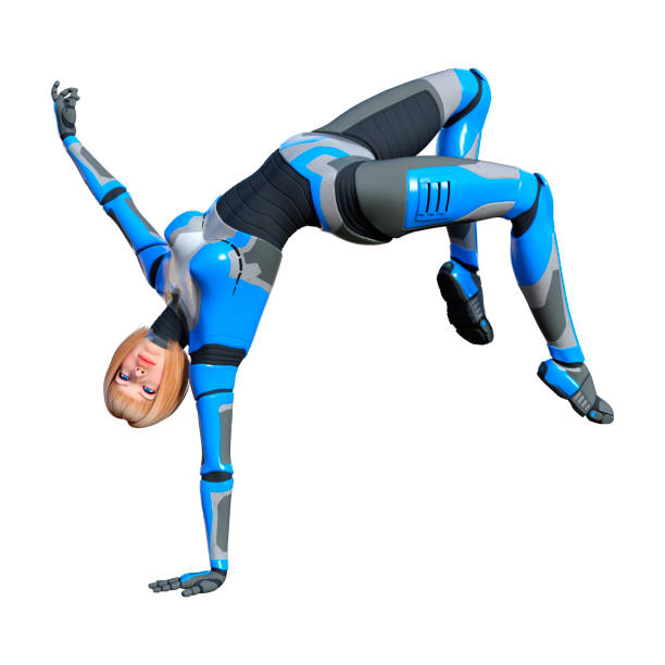istock 3D illustration female robot on white 1002877008