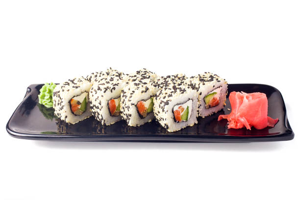 istock rolls with sesame seeds, on a white background, isolated 1002878792