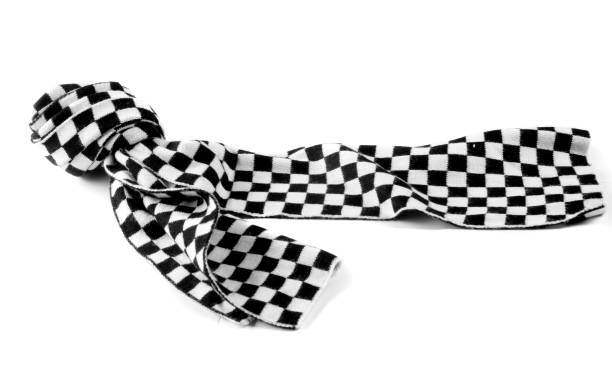 istock Texture, background, pattern. Scarf shawl tippet plaid white and black cell. a woman's long scarf or shawl, worn loosely over the shoulders. 1002883832