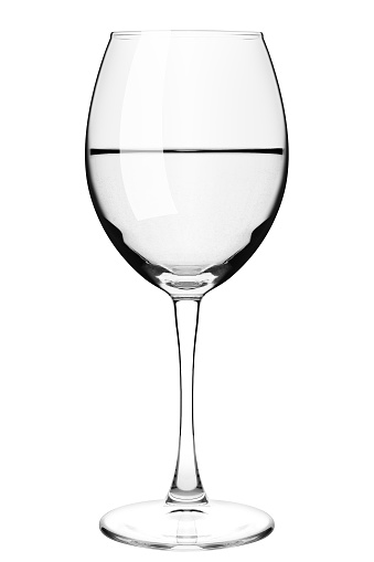 coupe sparkling wine glass isolated on white side view - drinking glass render, 3D illustration