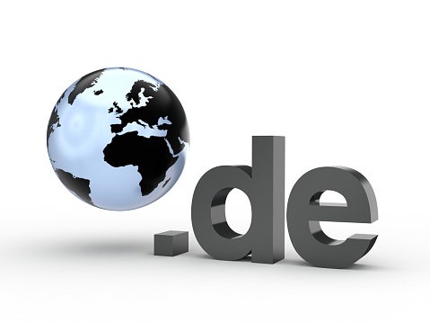 Website Domain Name Address endings with globe 3d Illustration