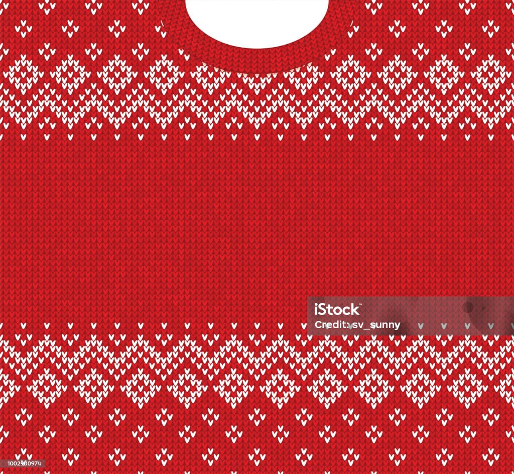 Joyeux Noël bonne année carte de voeux ornements de scandinave cadre - clipart vectoriel de Pull libre de droits