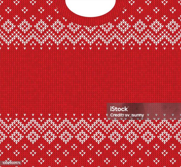 Joyeux Noël Bonne Année Carte De Voeux Ornements De Scandinave Cadre Vecteurs libres de droits et plus d'images vectorielles de Pull
