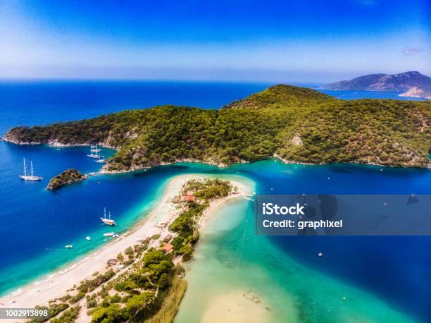 Blue Lagoon Ölüdeniz Muğla Türkiyenin Görünümü Stok Fotoğraflar & Türkiye‘nin Daha Fazla Resimleri - Türkiye, Plaj, Ölüdeniz