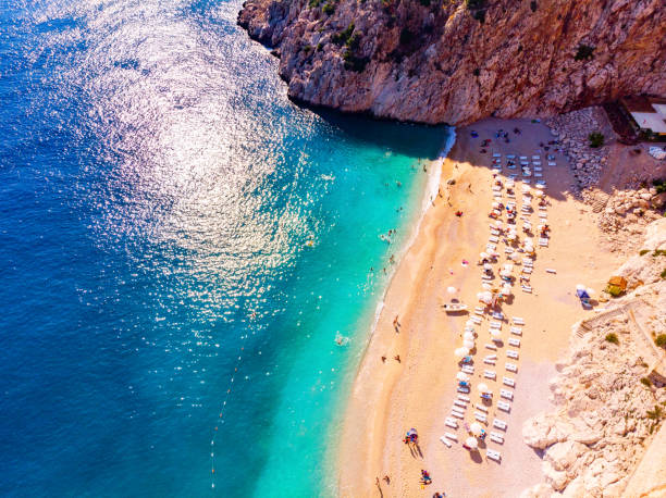 kaputas, kaş, antalya - província de antália imagens e fotografias de stock