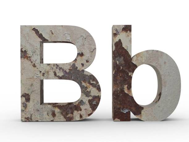 istock Concrete letter B isolated on white background 1002936970
