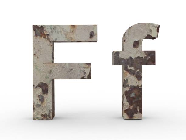 istock Concrete letter F isolated on white background 1002937068