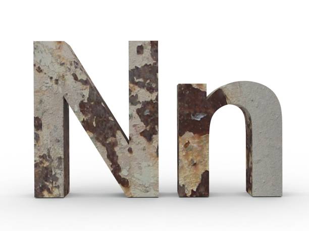 istock Concrete letter N isolated on white background 1002937234