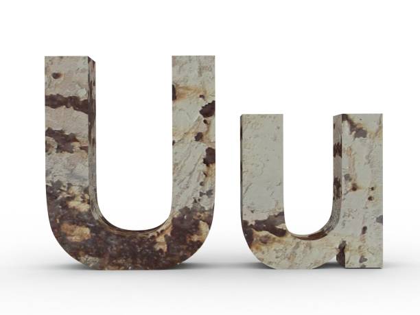 istock Concrete letter U isolated on white background 1002937394